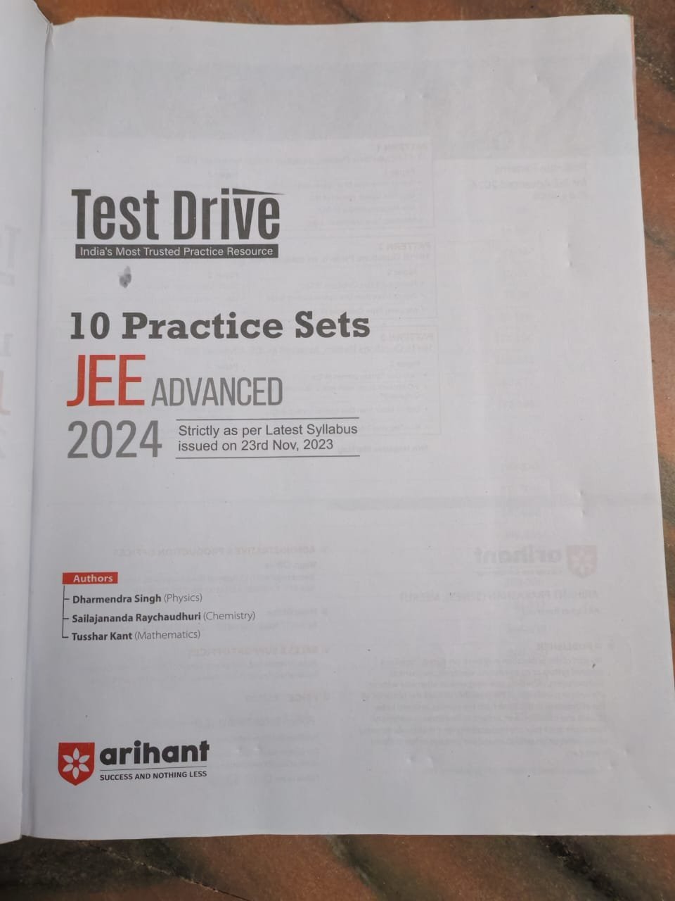 10 Practice Sets  JEE ADVANCED  2025 -26