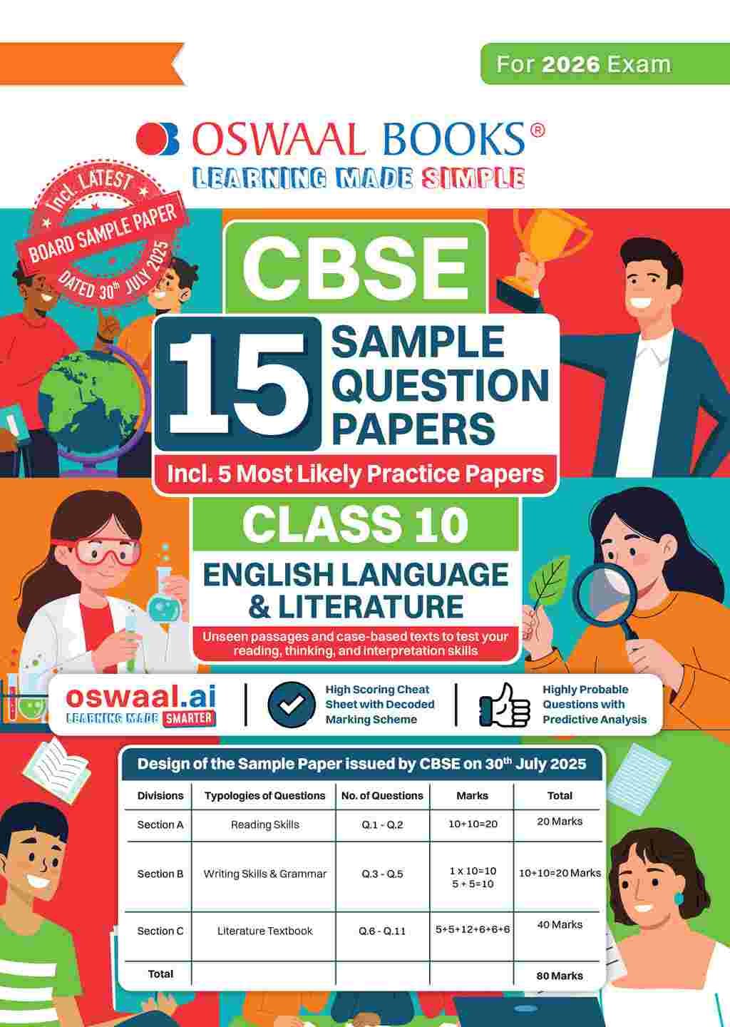 Oswaal CBSE SQPs Class 10 English language and lit