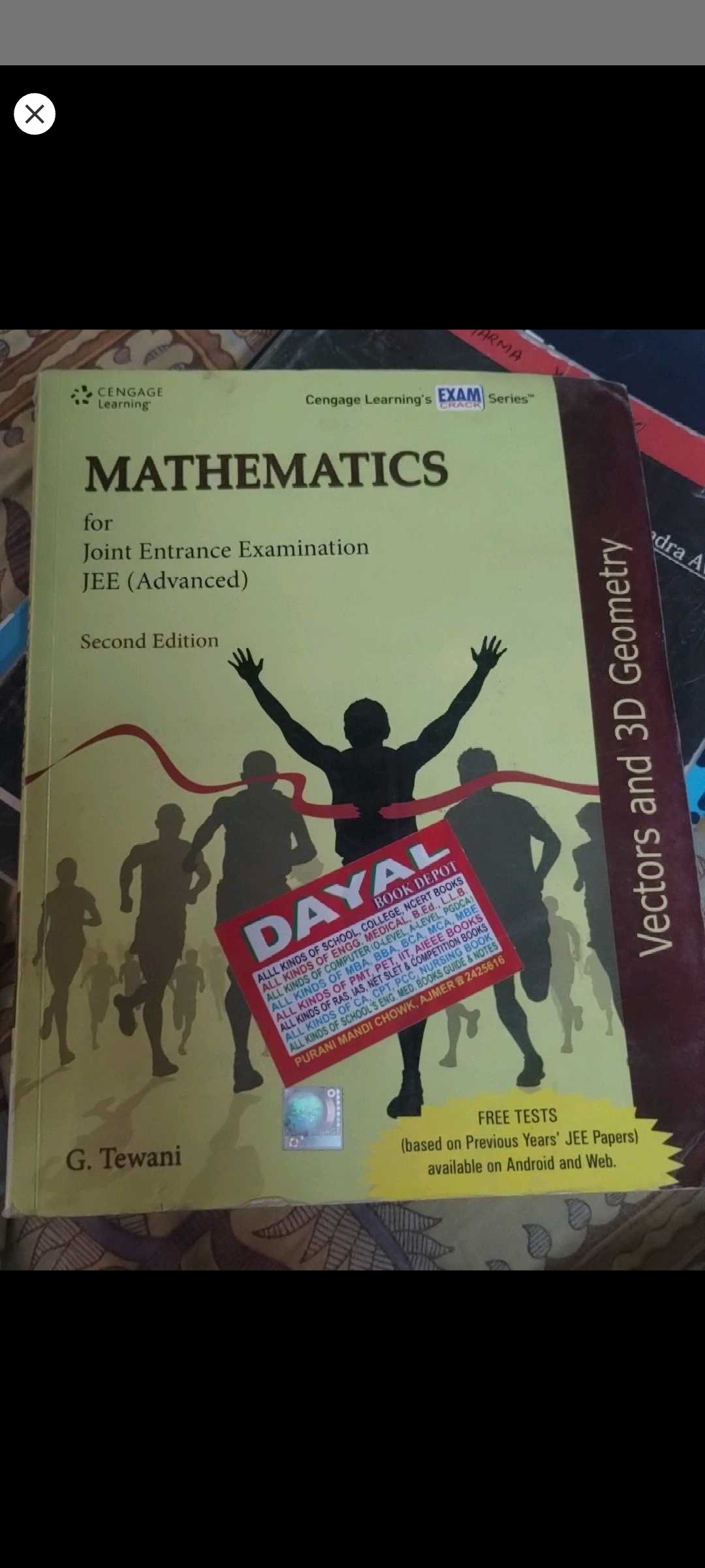 Vectors and 3d Geometry jee advanced cengage