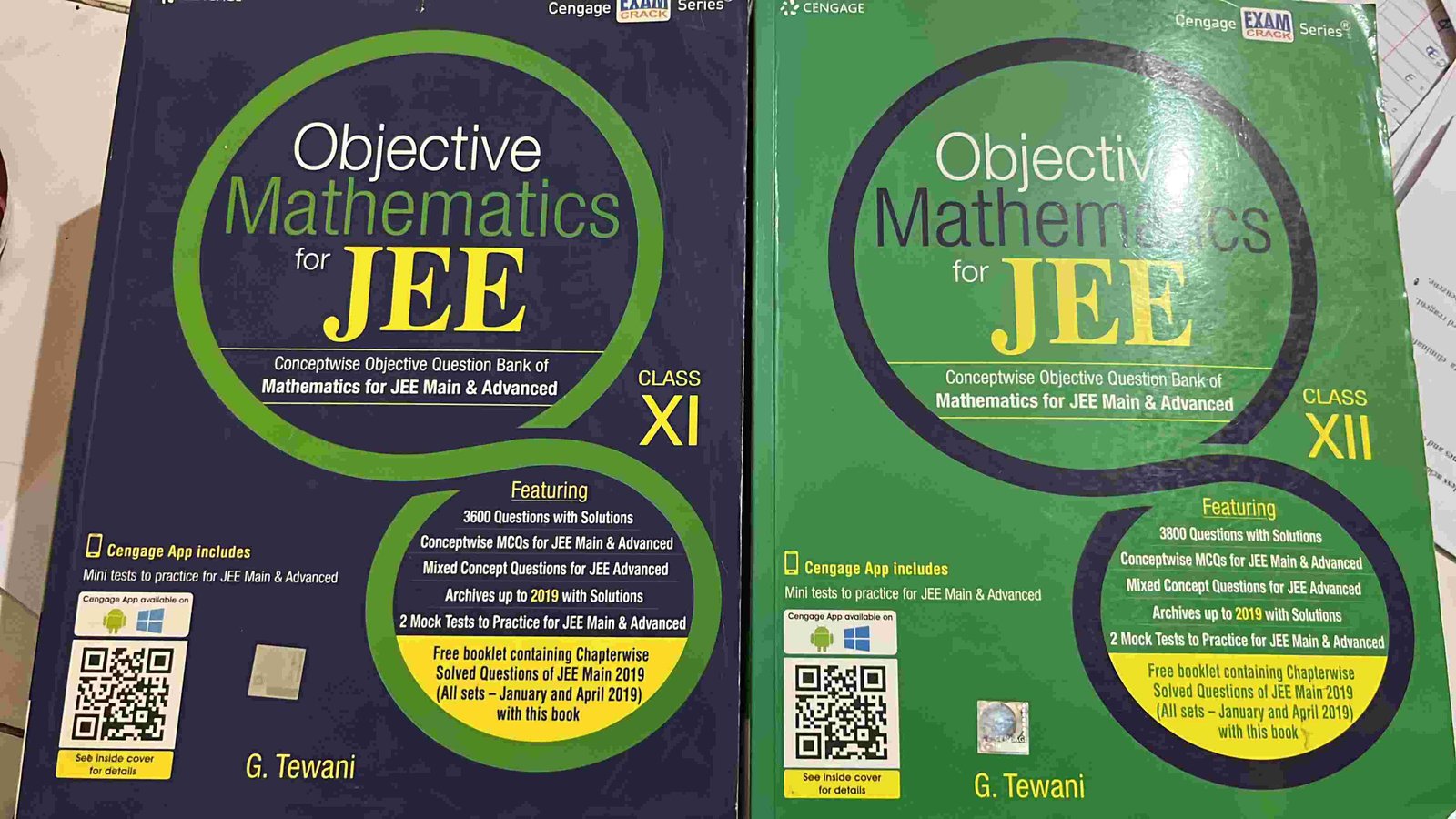  cengage OBJECTIVE MATHEMATICS FOR JEE MAINS  (Cengage Learning India, G.TEWANI) (11th and 12th)