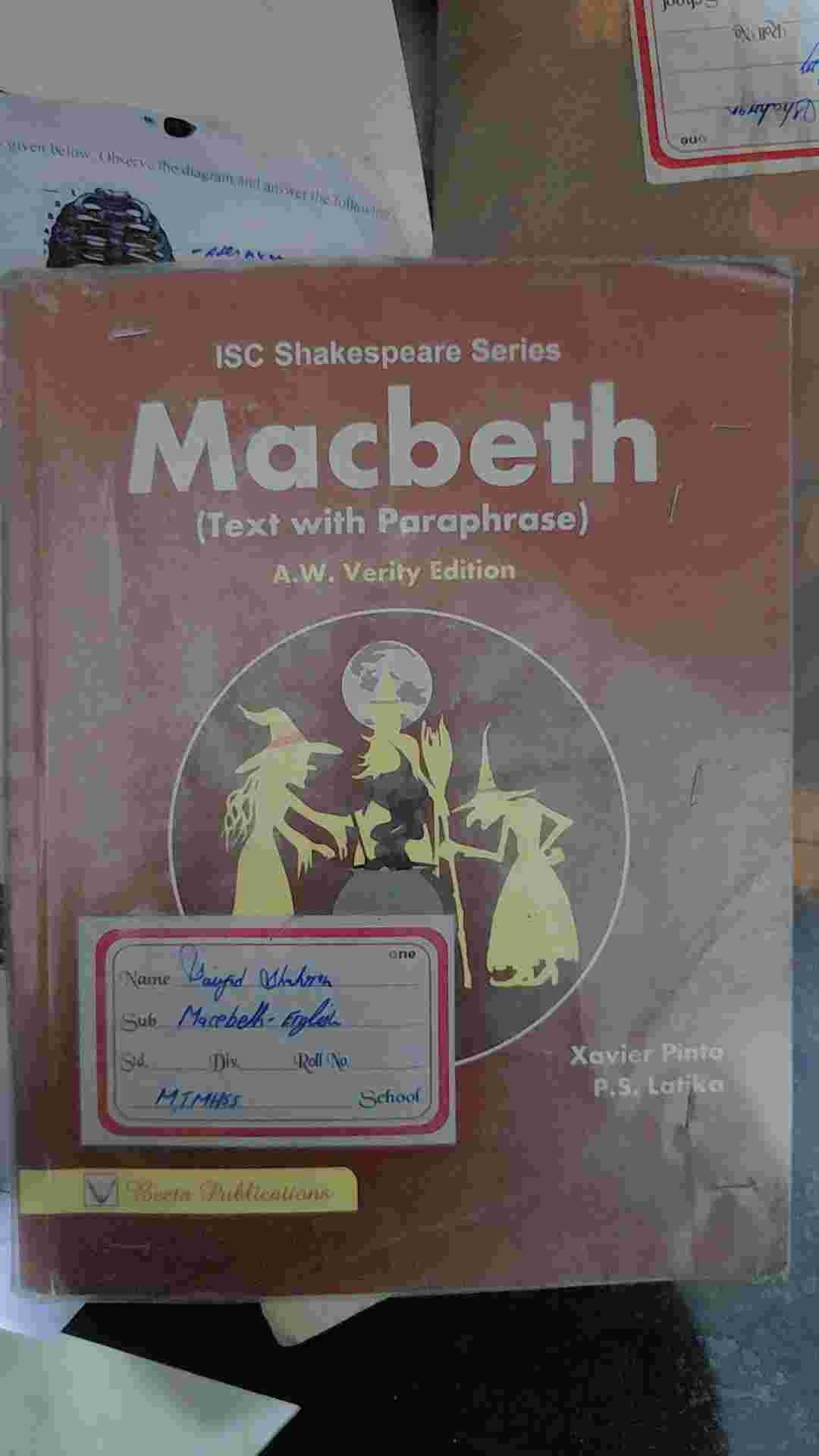 CLASS 12TH ISC MACBETH BY SHAKESPEARE