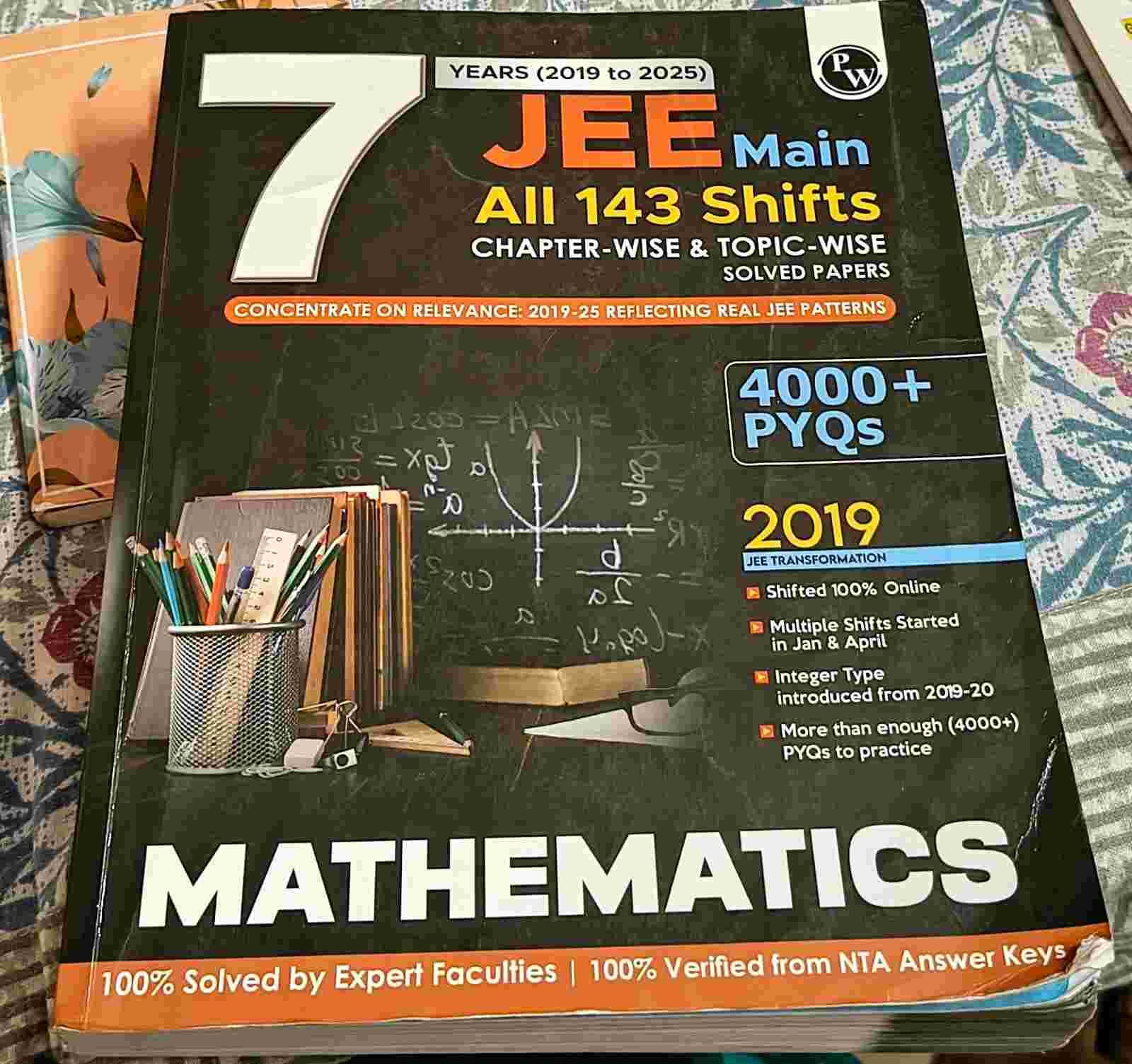 Physics wallah mathematics jee main 2019-2025 pyqs