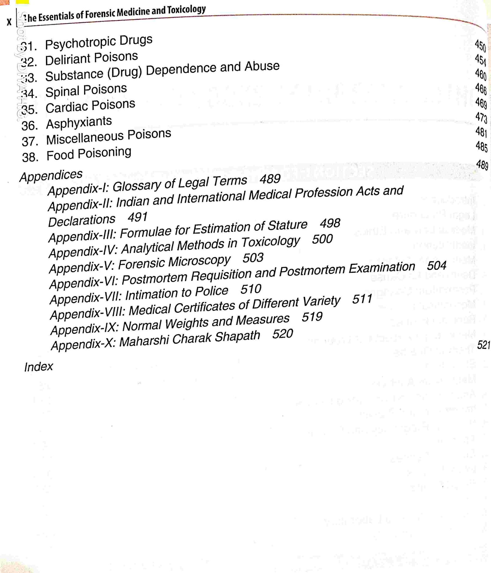 The Essentials of Forensic Medicine Reddy 35th Ed.