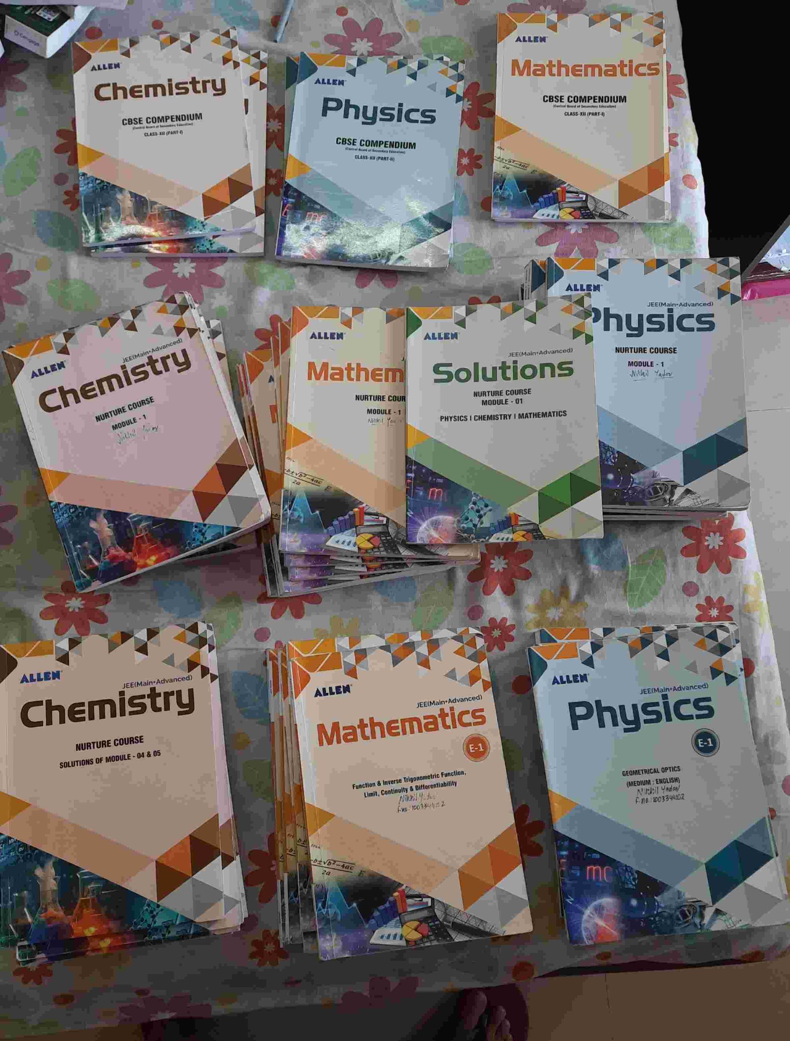 JEE M+A Allen offline Class 11 and 12 books set