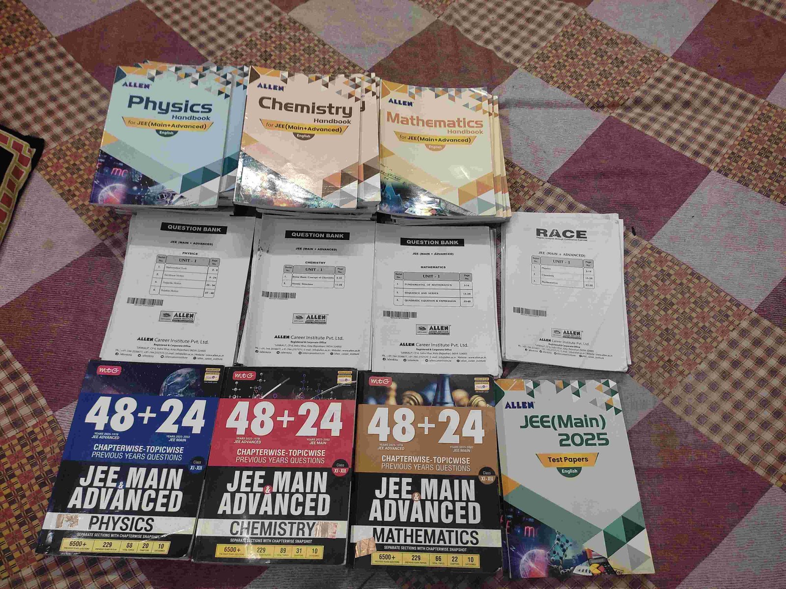 Jee (mains + adv) allen material + mtg jee pyqs