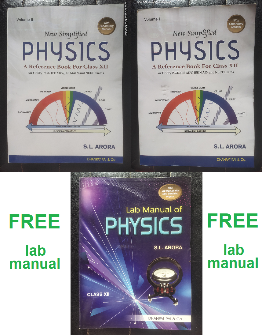 SL Arora Physics Set Class 12