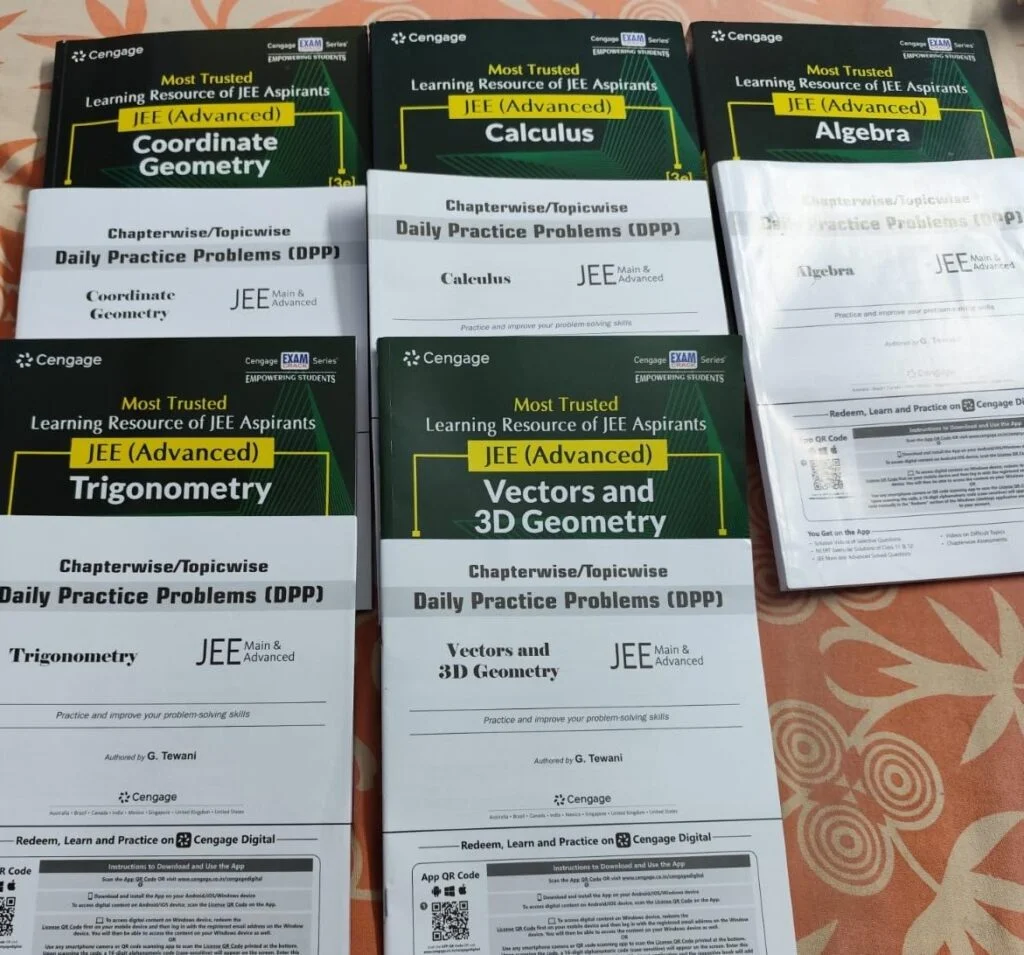 Cengage Mathematics Combo for JEE Advanced: Algebra + Calculus + Coordinate Geometry + Trigonometry + Vectors and 3D Geometry Set of 5 Books with Free Online Assessments & Digital Content 2024